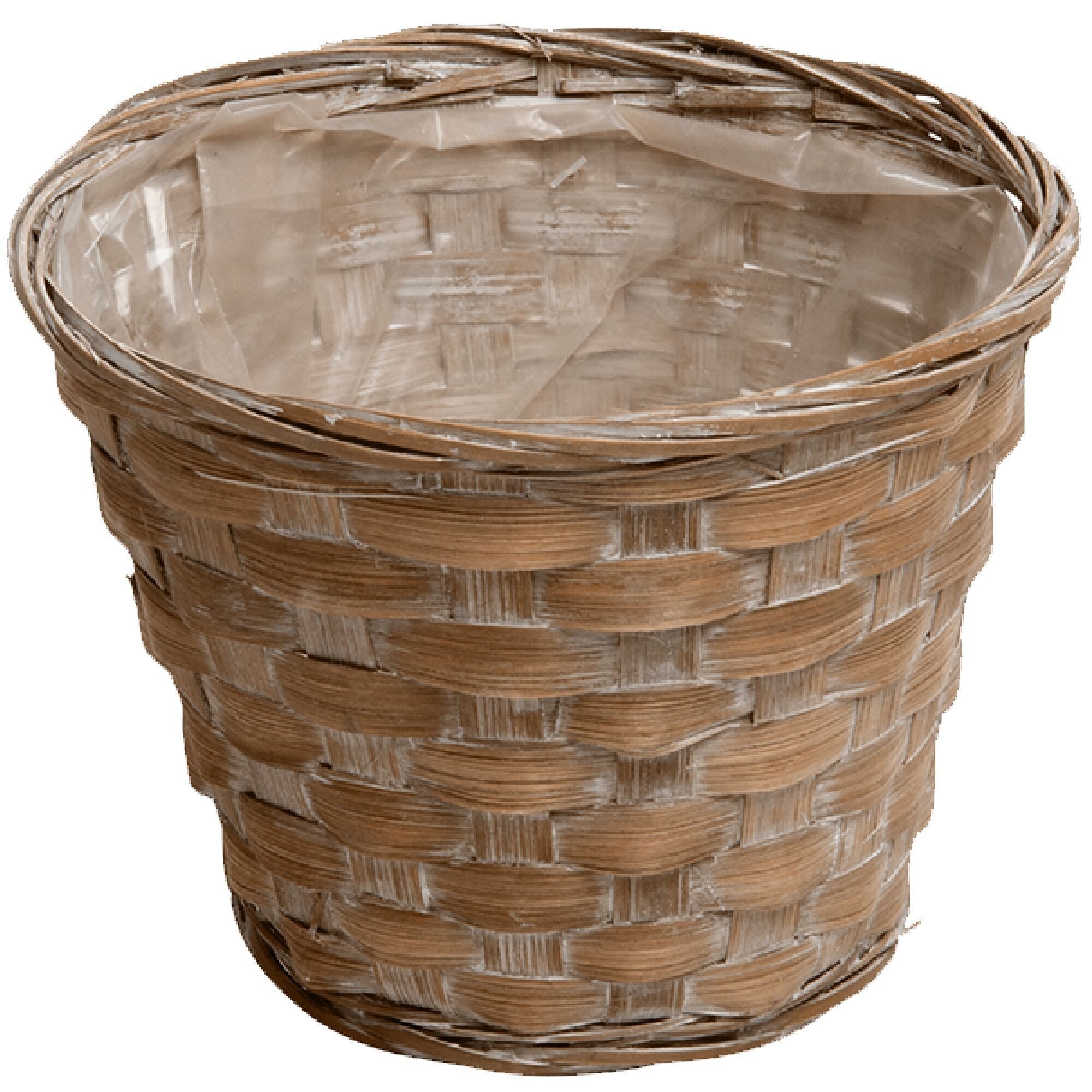 Cestino in bambù naturale, D16cm, H12cm, per TO12, marrone lavato