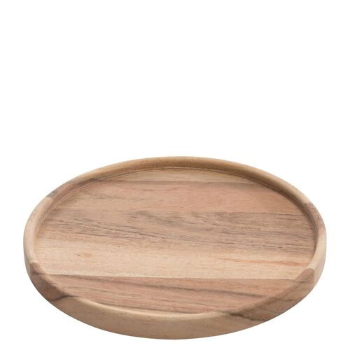 Holz Tablett Dylan rund, D30cm, H2,5cm, natur