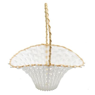 Cestino per lettiera in plastica, L24cm, L17cm, H28cm, bianco