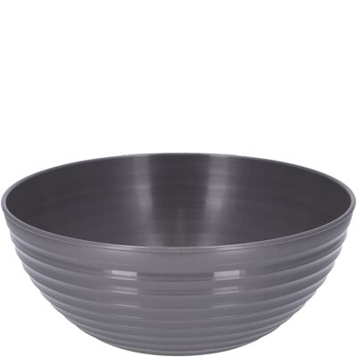 Bol à plantes en plastique Florina sans trou, D33cm, H13cm, anthracite