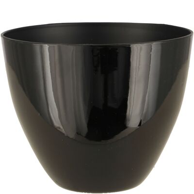 Stile secchiello in plastica, D13 cm, H11 cm, nero
