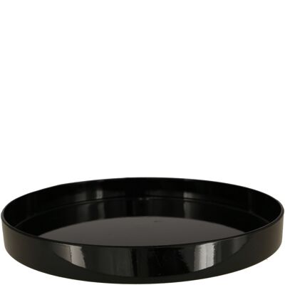 Vassoio in plastica stile rotondo, D27 cm, nero