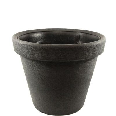 Cubo de plástico Sofia cónico, D46cm, H38cm, antracita