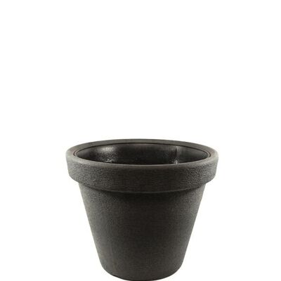 Cubo de plástico Sofia cónico, D25,5cm, H24cm, antracita