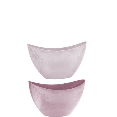 Stile giardiniera in plastica, 2 colori, L24cm, L10cm, H14cm, rosa, rosa chiaro