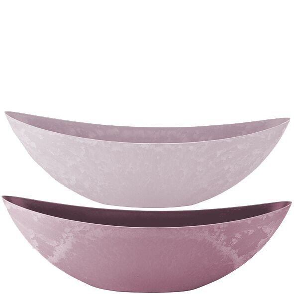 Kunststoff Jardiniere Style, 2 Farben, L55cm, B13cm, H14cm, rosa, hellrosa