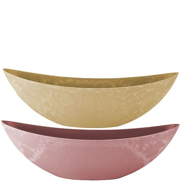 Plastic Jardiniere Style, 2 colours, L55cm, W14cm, H18cm, melon, curry