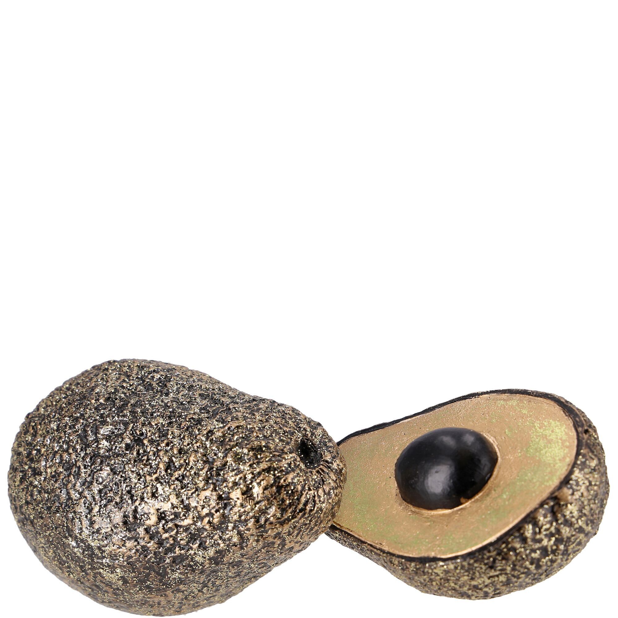 Poly Avocado Ignaz, 2 motivos, L8,5cm, dorado-negro