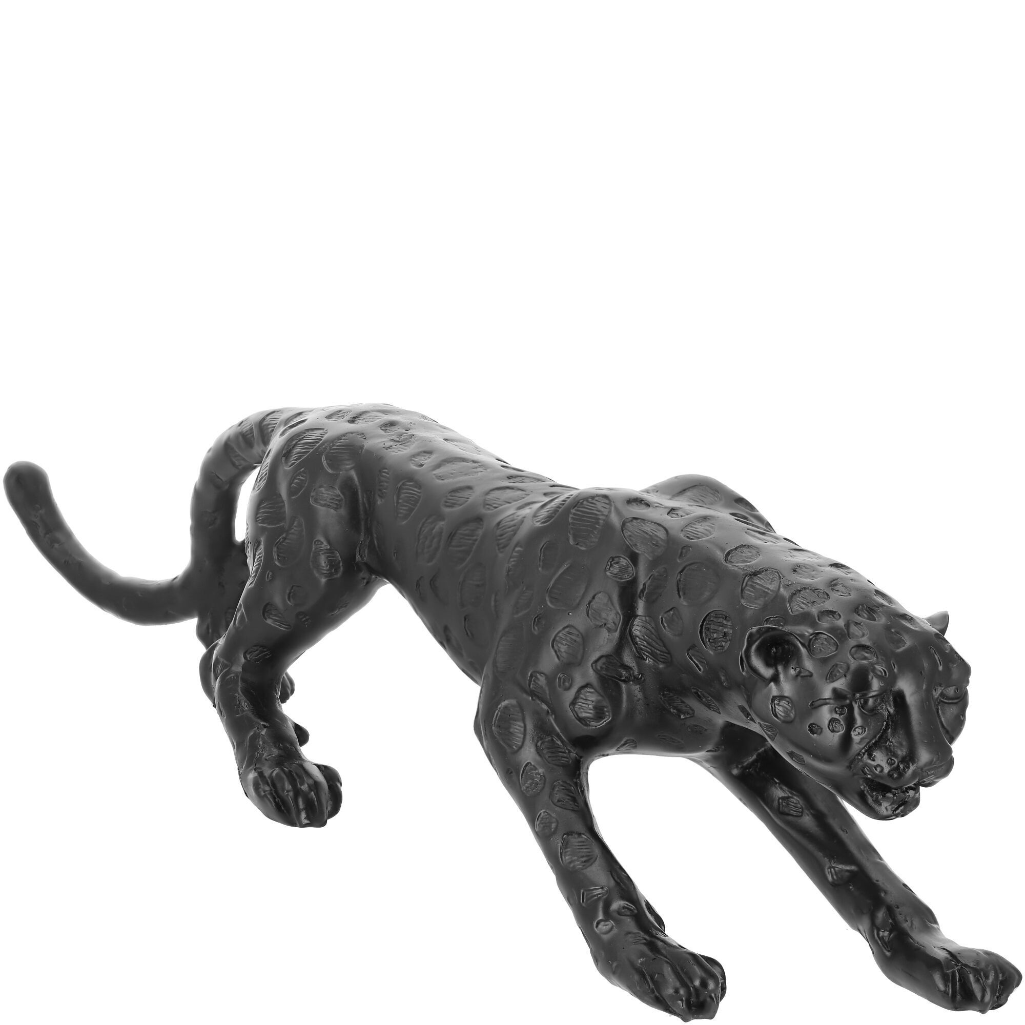 Poly Leopard Leon, L51cm, B11,5cm, H13,5cm, schwarz