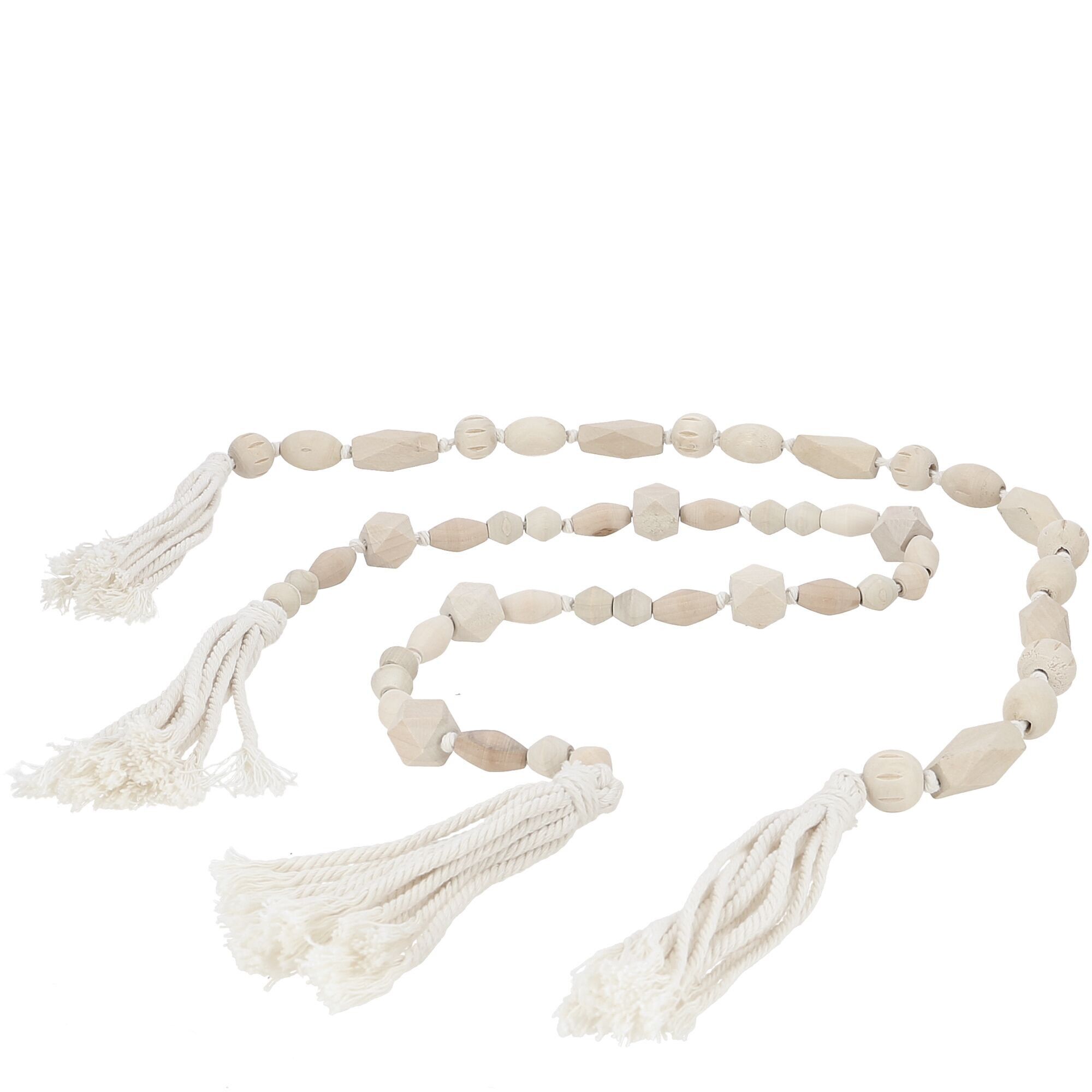 Wooden garland Kalani, 2 motifs, L100cm, natural