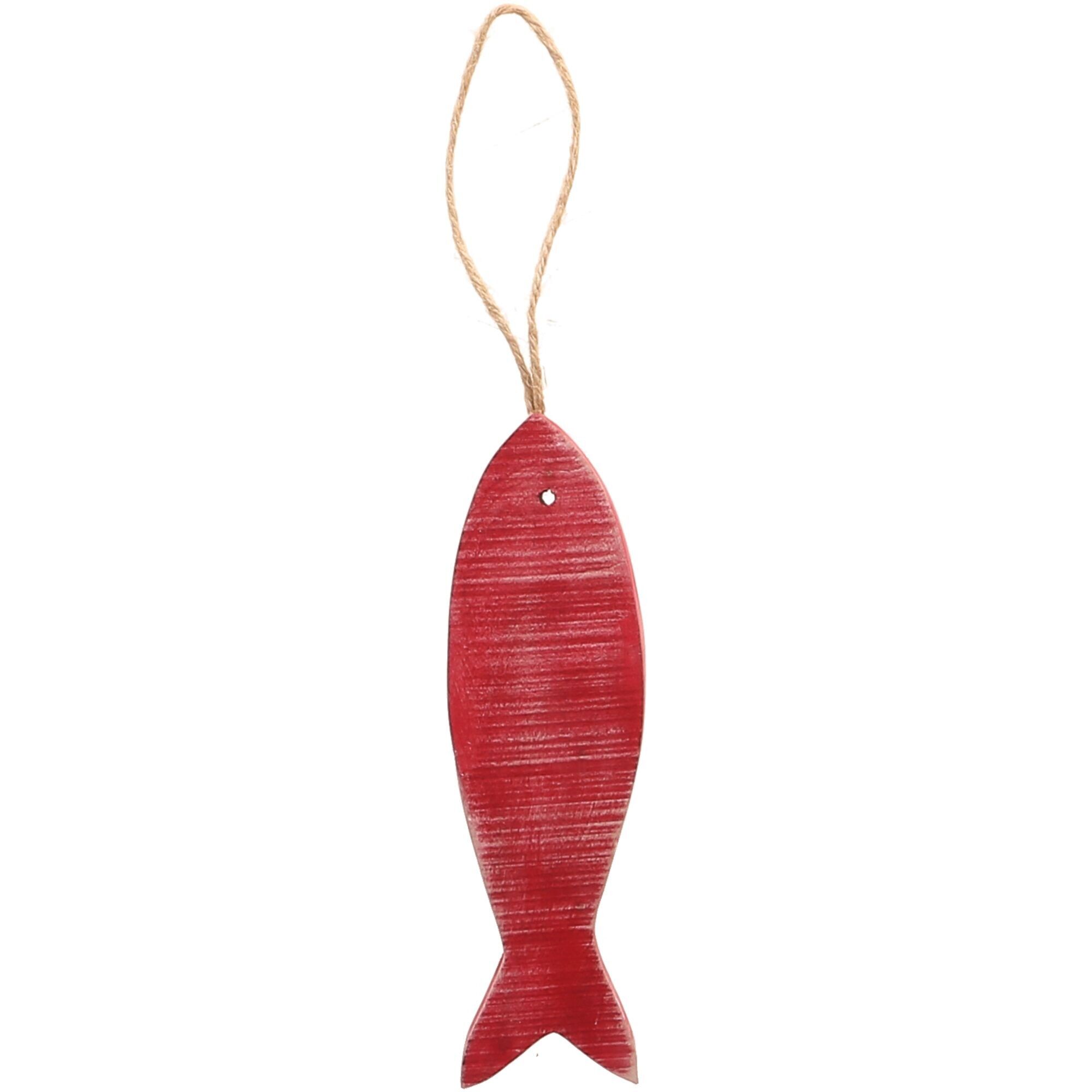 Wooden fish Nemo for hanging, L22cm, W6.5cm, H1.5cm, red