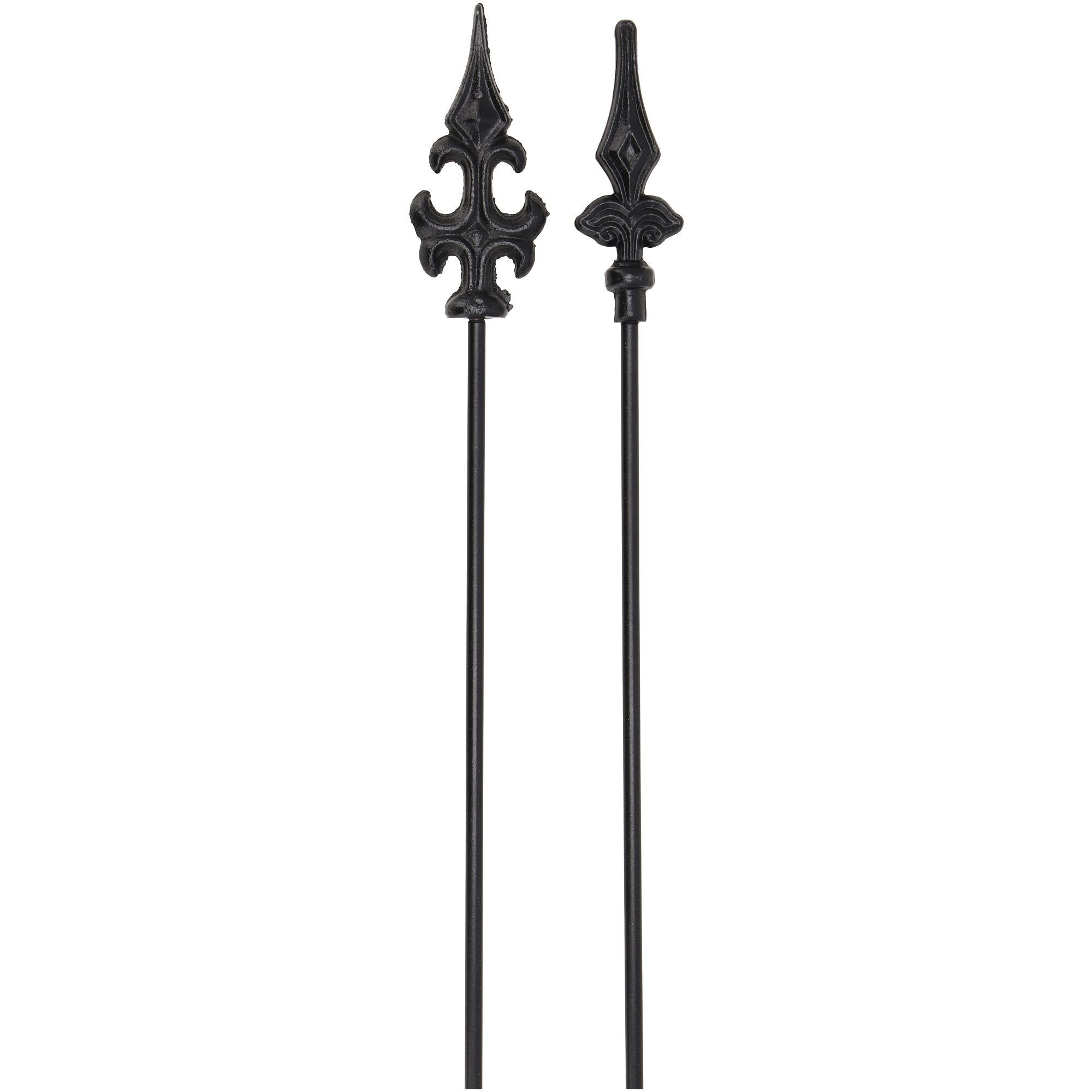 Paletto da giardino in metallo Lyn, 2 motivi, H94 cm, nero