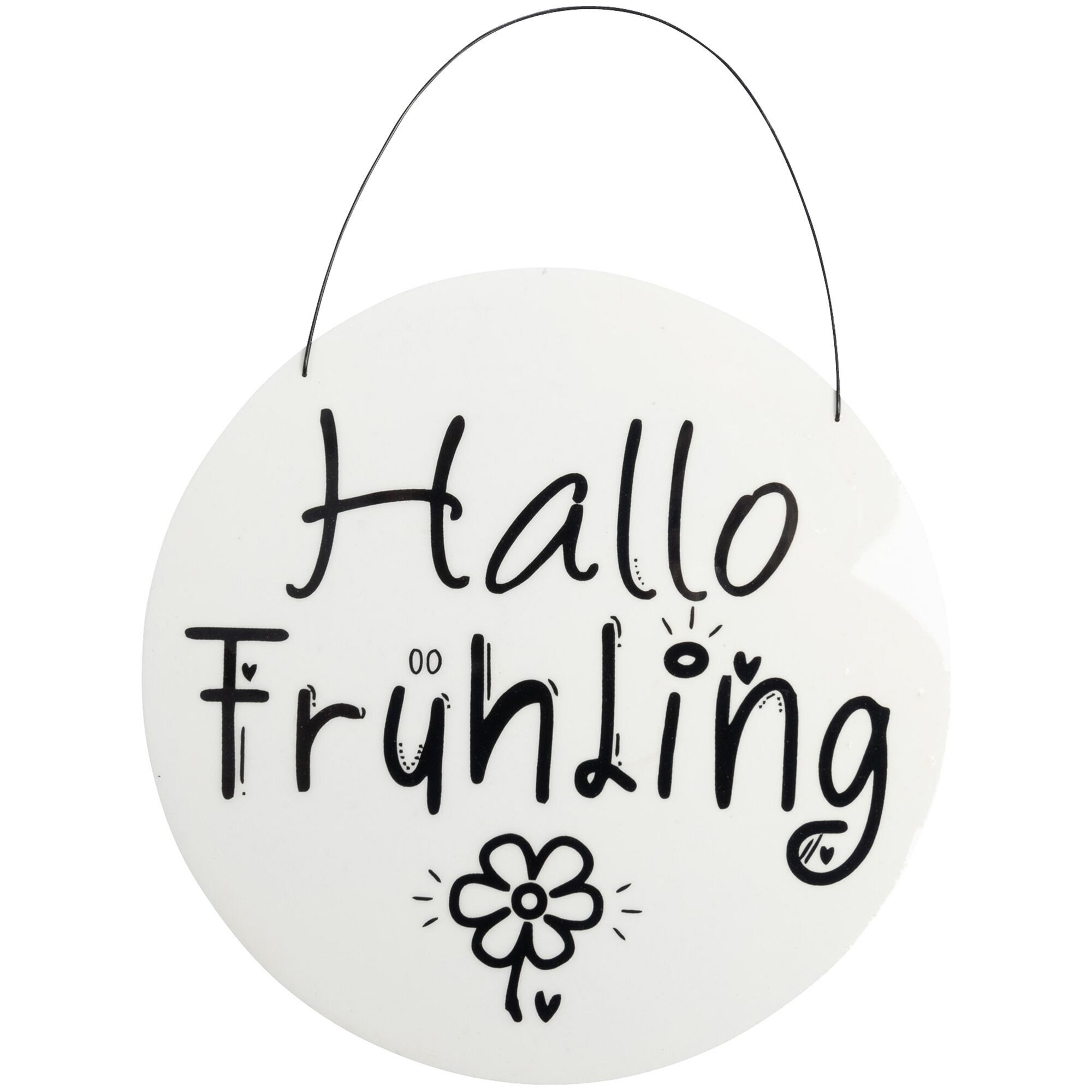 Molla per cartello in legno da appendere, D20 cm, bianco