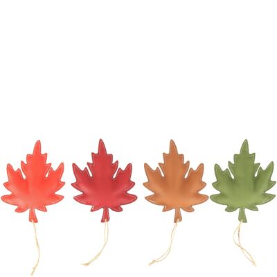 Drap simili cuir Krino, 4 coloris, H8,5cm, rouge/vert/orange/marron