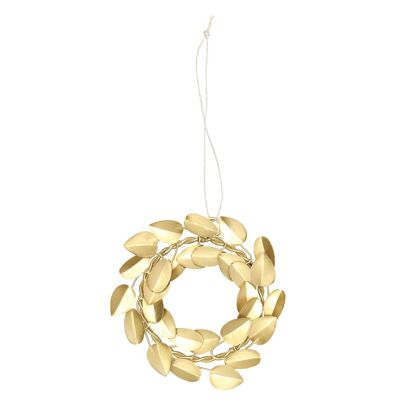 Ghirlanda in metallo Remo, D11 cm, oro