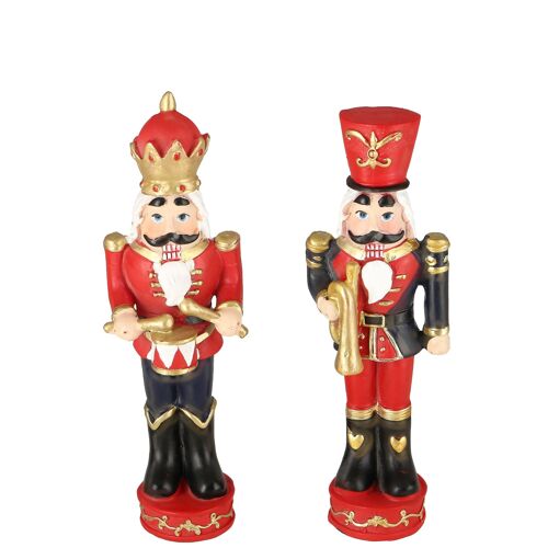 Poly Nussknacker Franz, 2 Motive, L5cm, B3cm, H14cm, rot