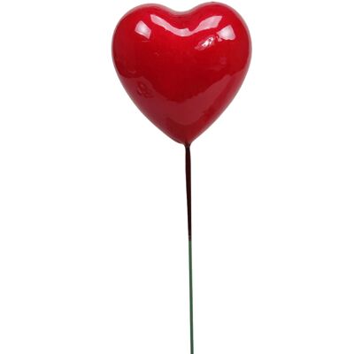 Coeur en polystyrène Milo à coller, H3cm, rouge