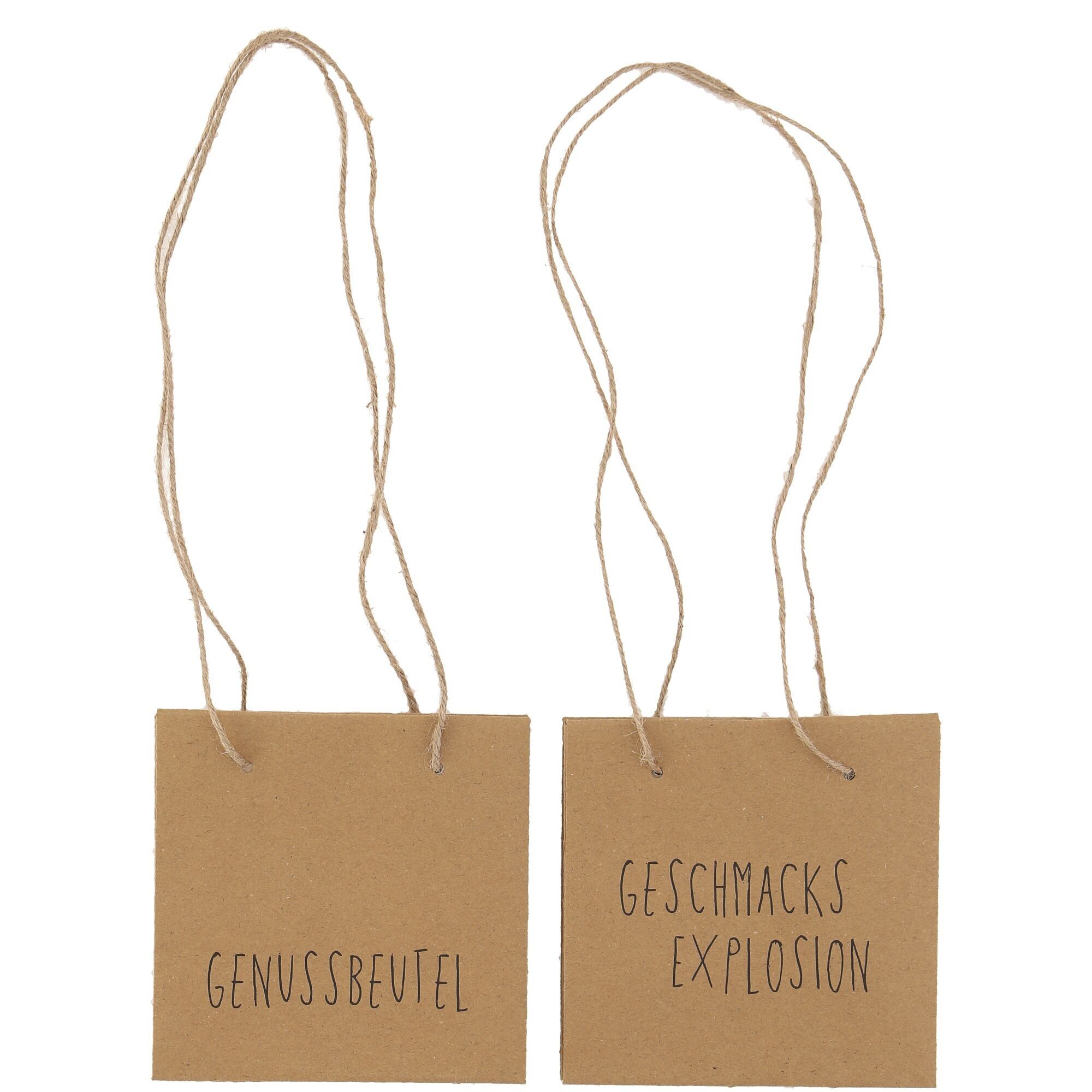 Piacere del sacchetto di carta, 2 motivi, L14cm, L14cm, H14cm, naturale