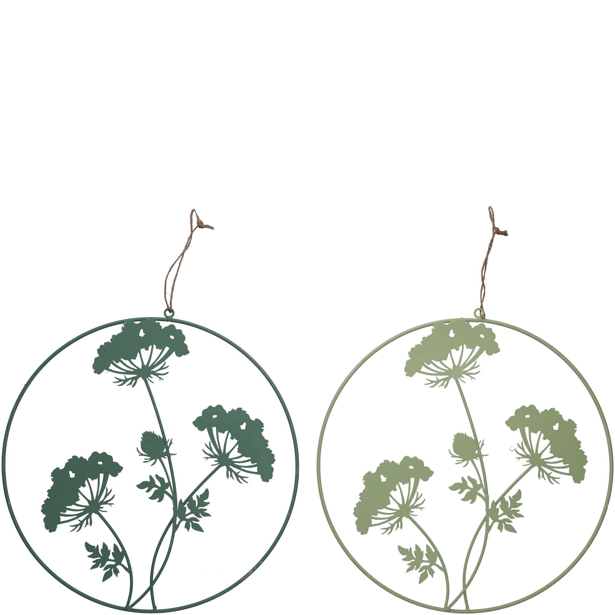 Metall Ring Marlow, 2 Farben, D40cm, grün/blau