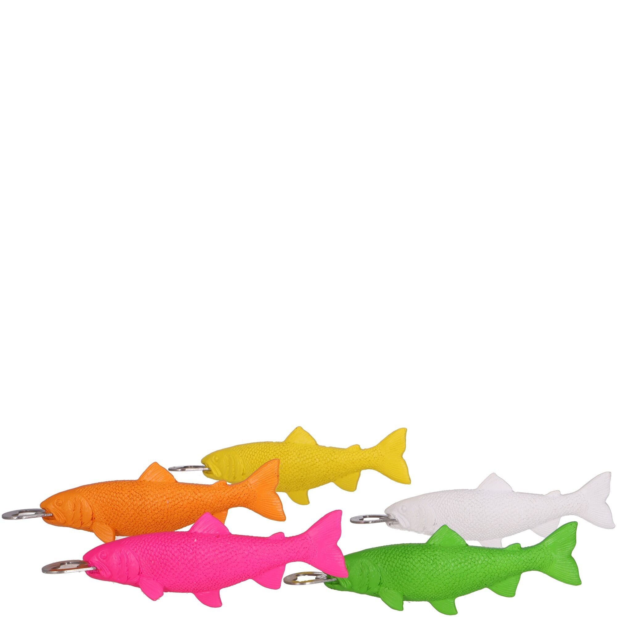 Poly Fish Open, 5 colours, L17.5cm, W3.5cm, H5.7cm, white/green/pink/orange/yellow