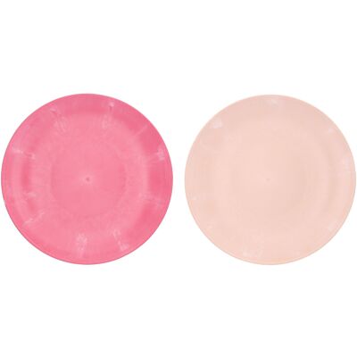 Plastic plate Style, 2 colours, D47cm, pink, light pink