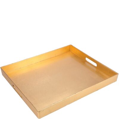 Plastic tray Style, L41cm, W35cm, H4cm, gold