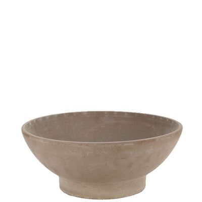 Bowl Lindau with hole, D46cm, base D28cm, brown