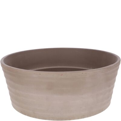 Bol en S sans trou, D26cm, H10cm, pour briques en terre cuite enfichables 1/1, terre d'ombre
