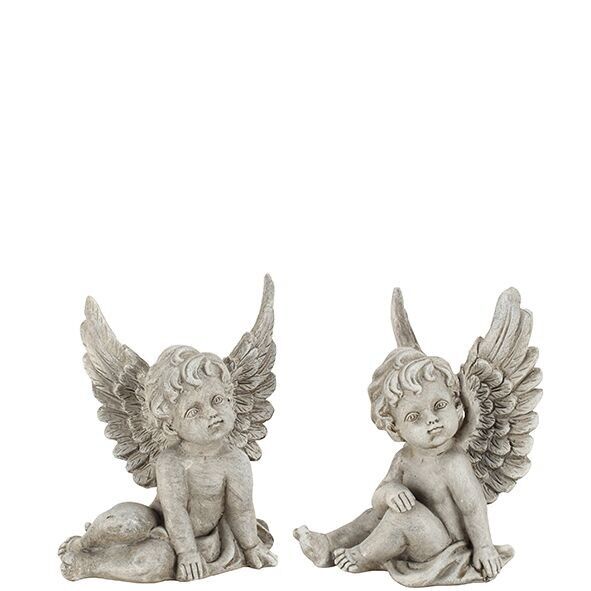 Poly angel Mikael, 2 motivos, Al.12cm, gris