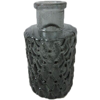 Botella de vidrio Petite, D5,5cm, H9,5cm, gris