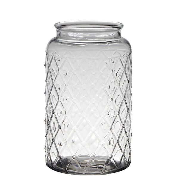 Glas Vase Brussel, D16cm, H23cm, klar