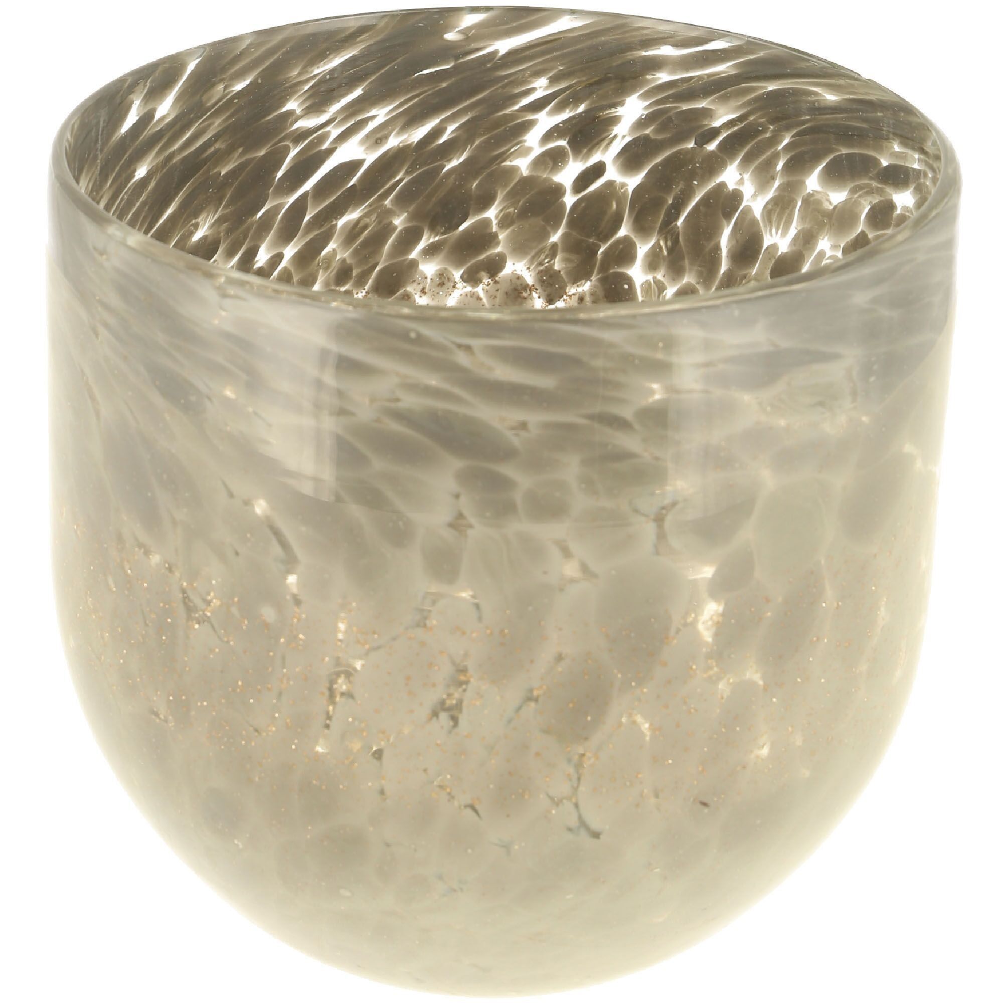 Lanterna in vetro Sarina, D18cm, H20cm, grigio