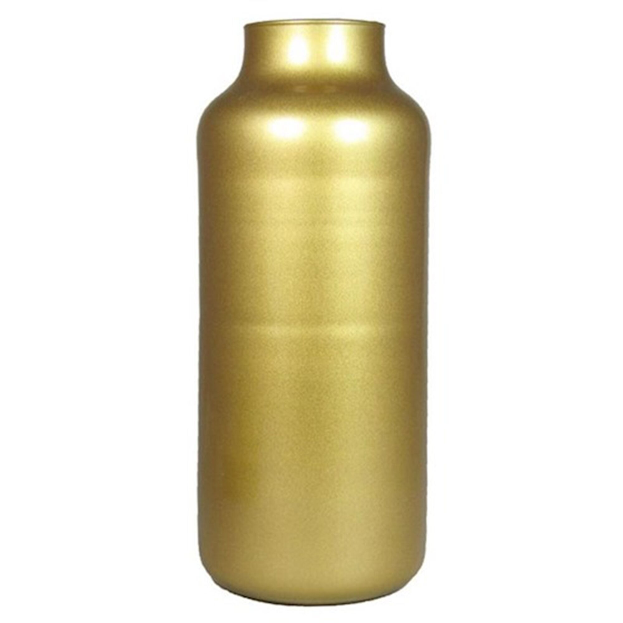 Vaso in vetro Milan, H35cm, D15cm, oro opaco