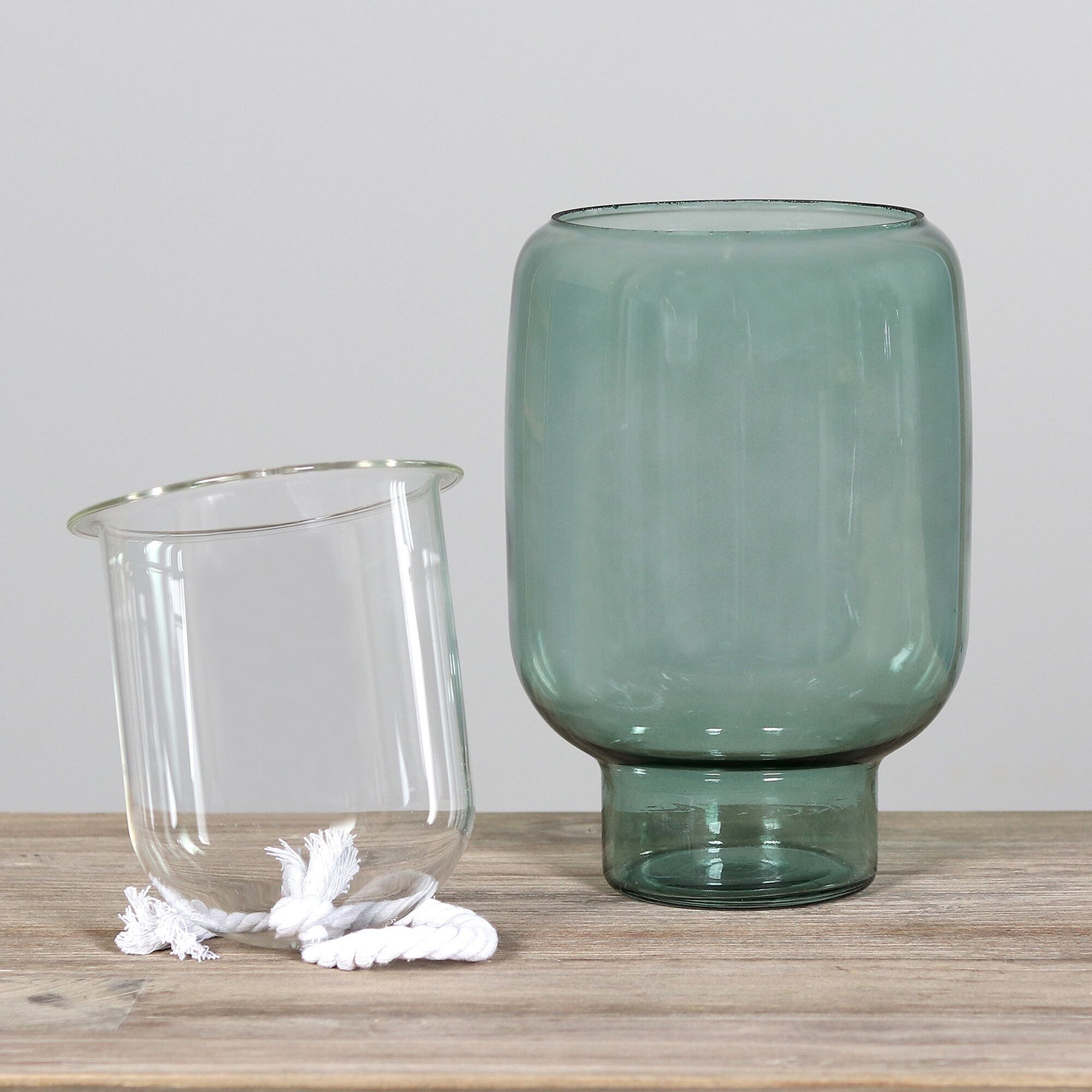 Vaso in vetro Blas per autoirrigazione, H27cm, verde