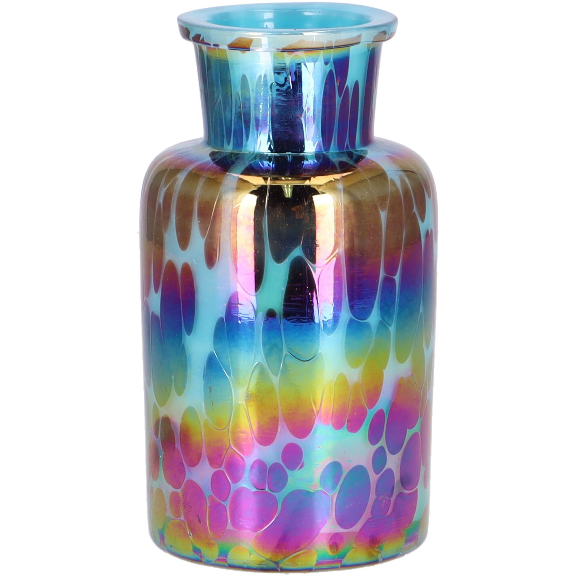 Glas Vase Point, D6,5cm, H13cm, blau