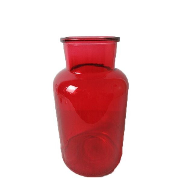 Vaso in vetro Scimmia, H20cm, P10cm, rosso
