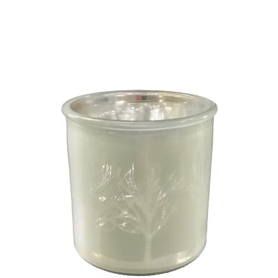 Lanterna in vetro Kenny, D9,5 cm, H10 cm, bianco