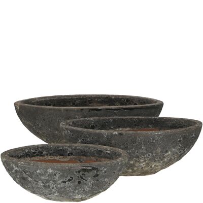 Pianta Jardiniere Marla, set di 3, L70/55/28 cm, nero