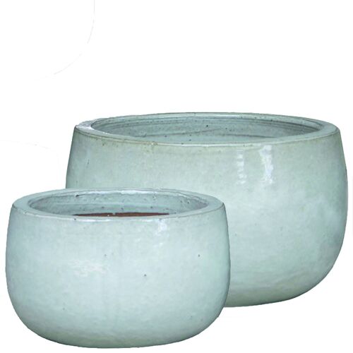 Pflanz Schale Primo, 2er-Set, D36/29cm, weiß
