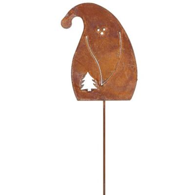 Tapón de metal Santa Beard, Al 120 cm, motivo Al 30 cm, óxido