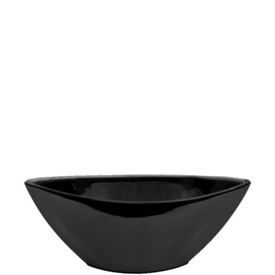 Cuenco de cerámica para barco Pure, largo 30 cm, ancho 11 cm, alto 11 cm, negro
