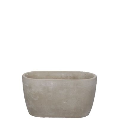 Jardiniere Laval in cemento, L17cm, L9cm, A9cm, grigio