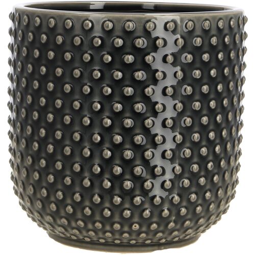 Keramik Kübel Boras, D20,5cm, H20cm, für TO 16, anthrazit