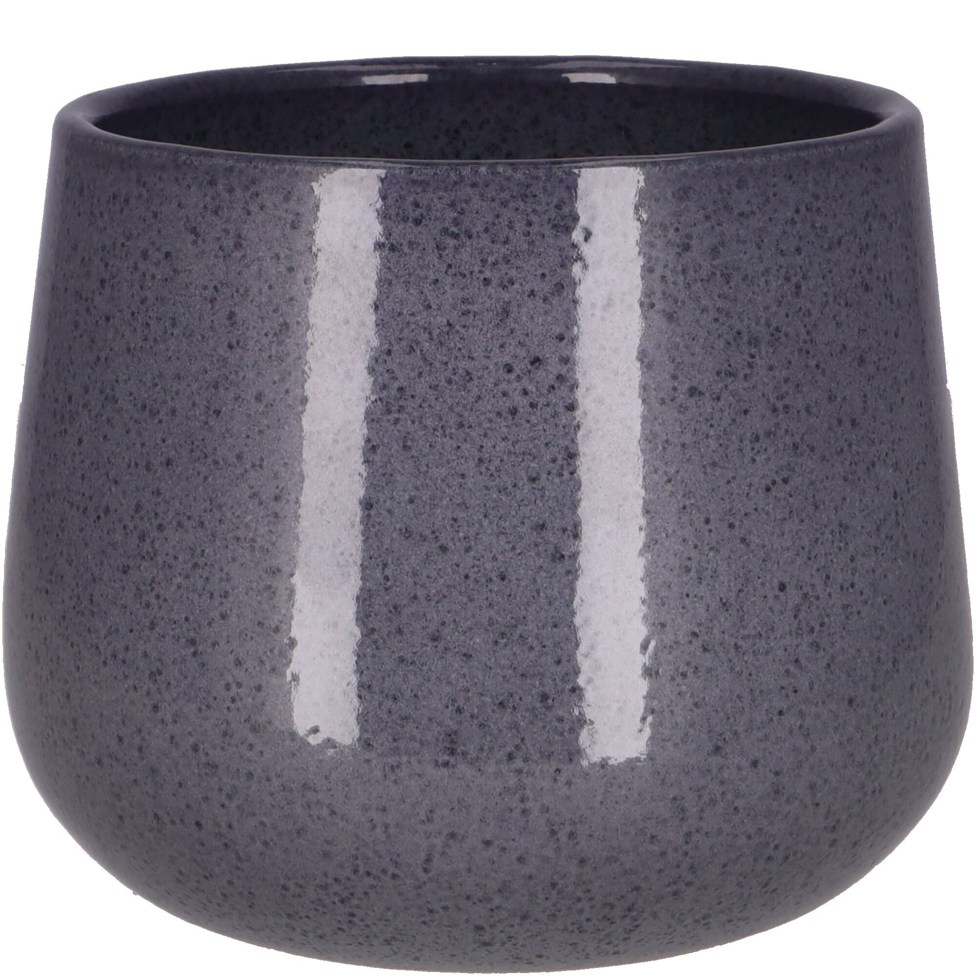 Secchio in ceramica Dion, D17cm, H16cm, interno D15cm, per TO15, grigio maculato