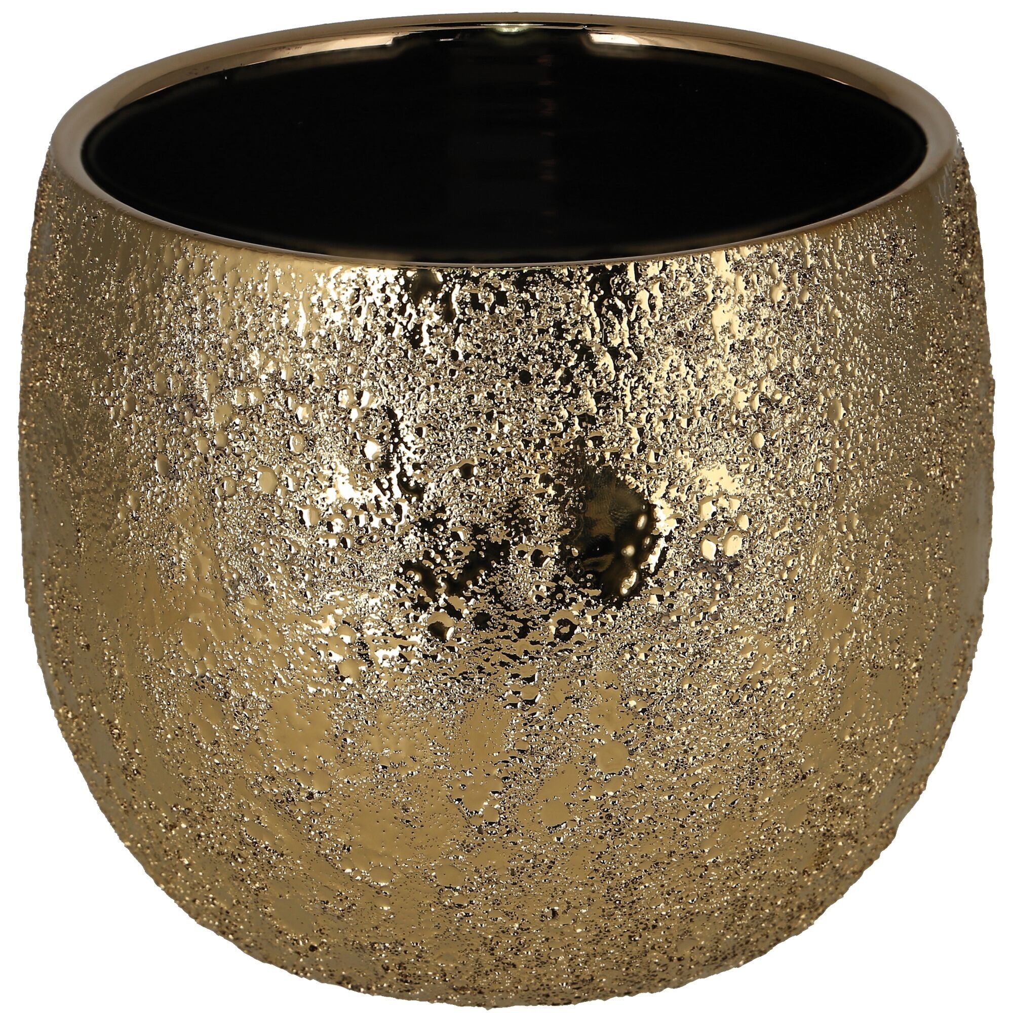 Vaso in ceramica Kena, D15cm, H13cm, per TO12 e orchidea TO12, oro