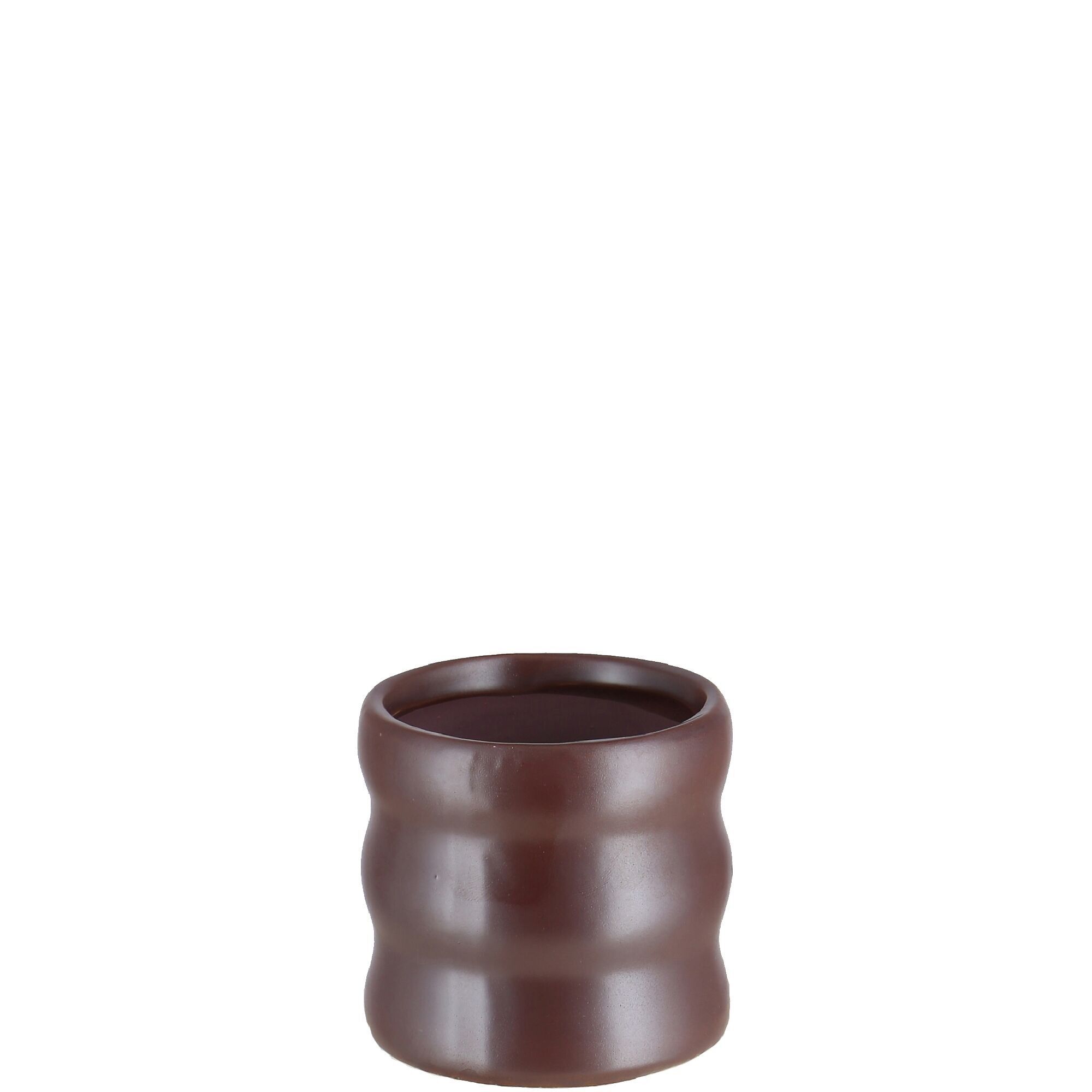 Keramik Kübel Alessio, D7,5cm, H7cm, für TO6, aubergine