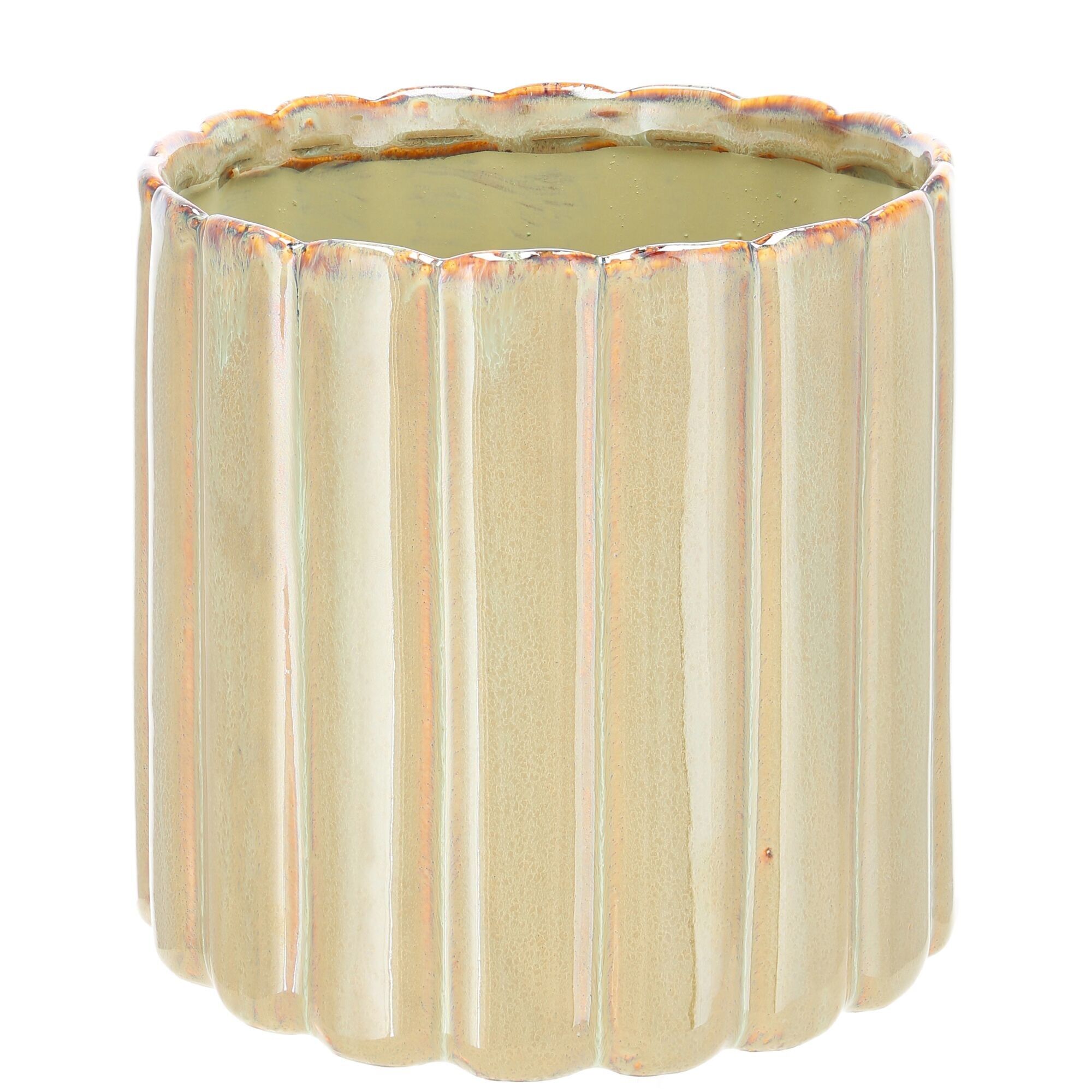 Keramik Kübel Nathan, D18,5cm, H17,5cm, für TO16 & Orchidee TO17, grün