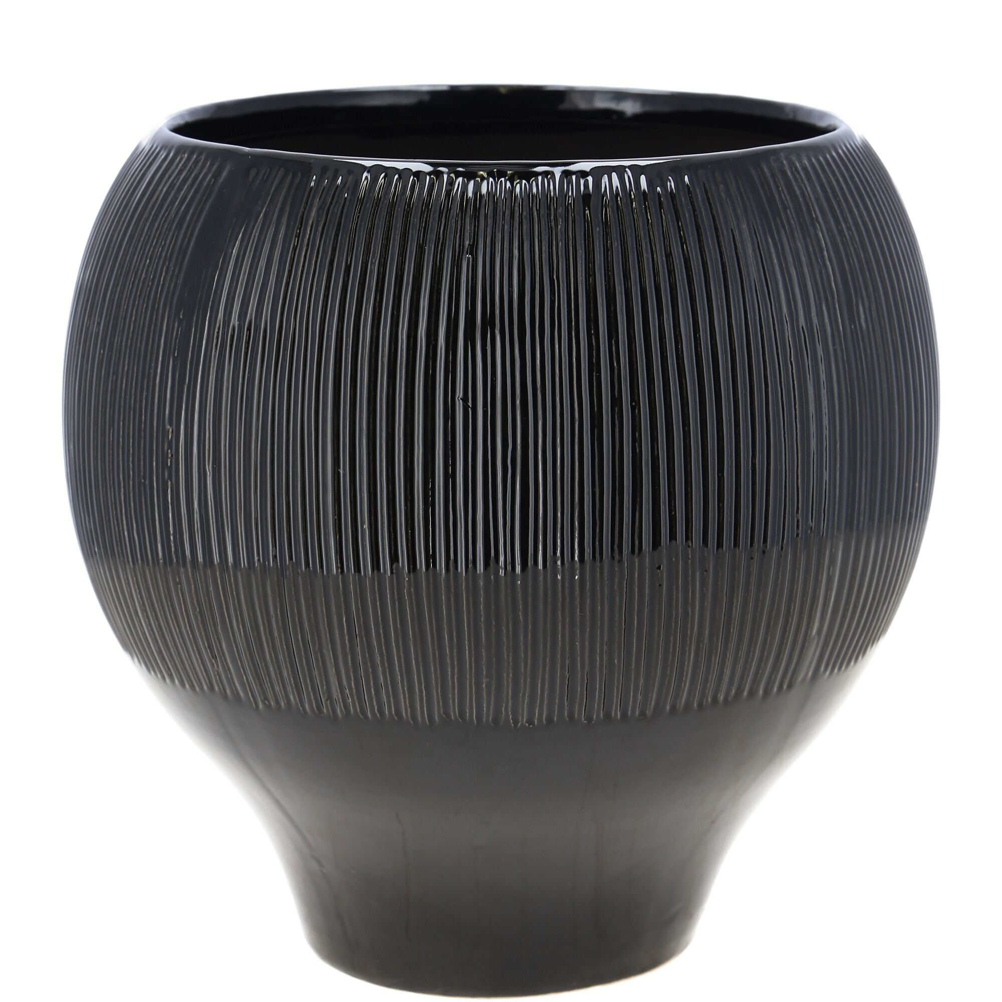 Maceta de cerámica Marlo, D23cm, H22cm, para TO16 y orquídea TO17, negro