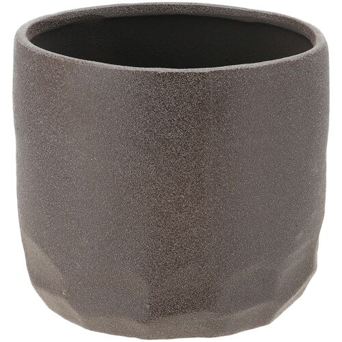 Keramik Kübel Sture, D18,5cm, H18cm, für TO16 & Orchidee TO17, taupe