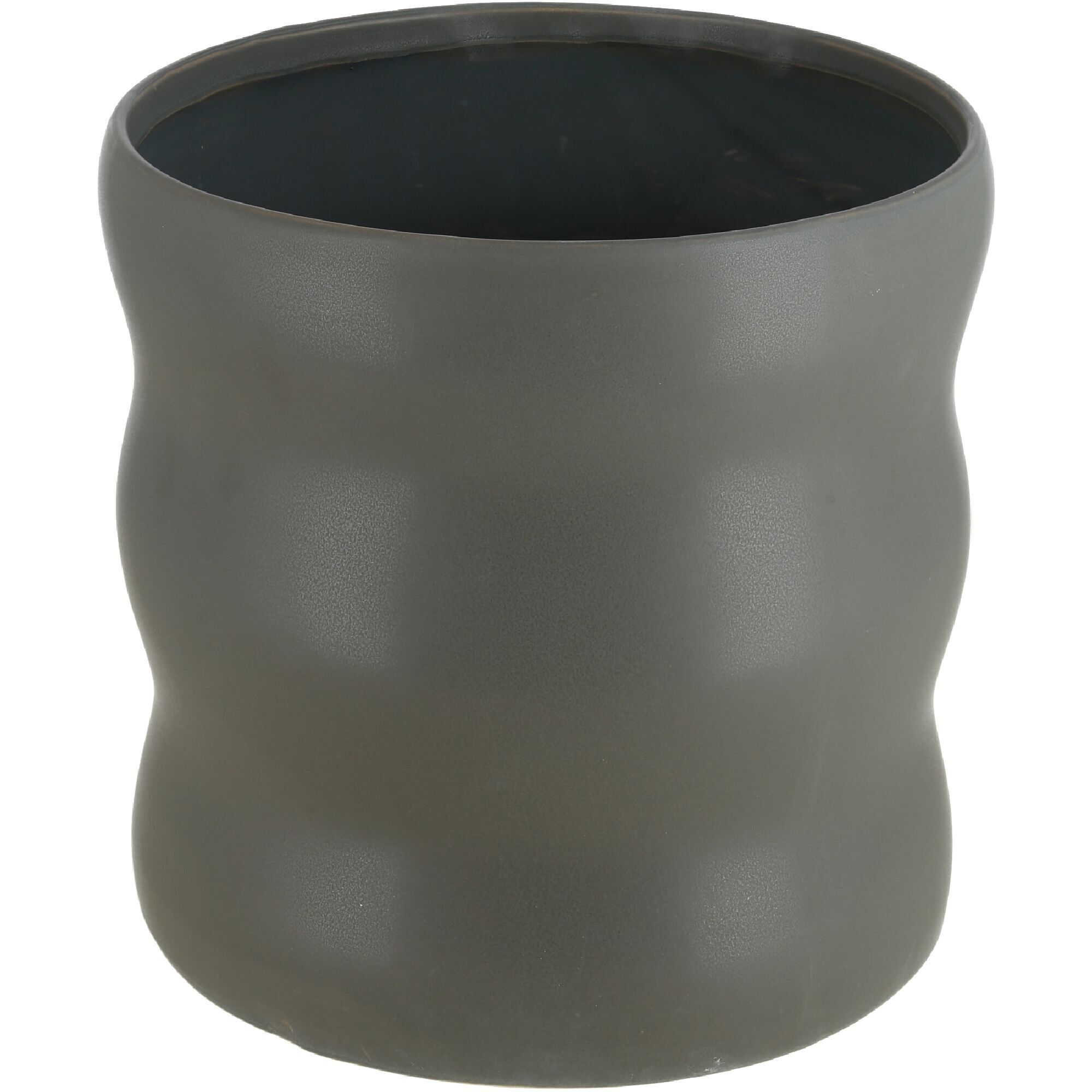 Keramik Kübel Alessio, D19,5cm, H20cm, für TO16 & Orchidee TO17, grau